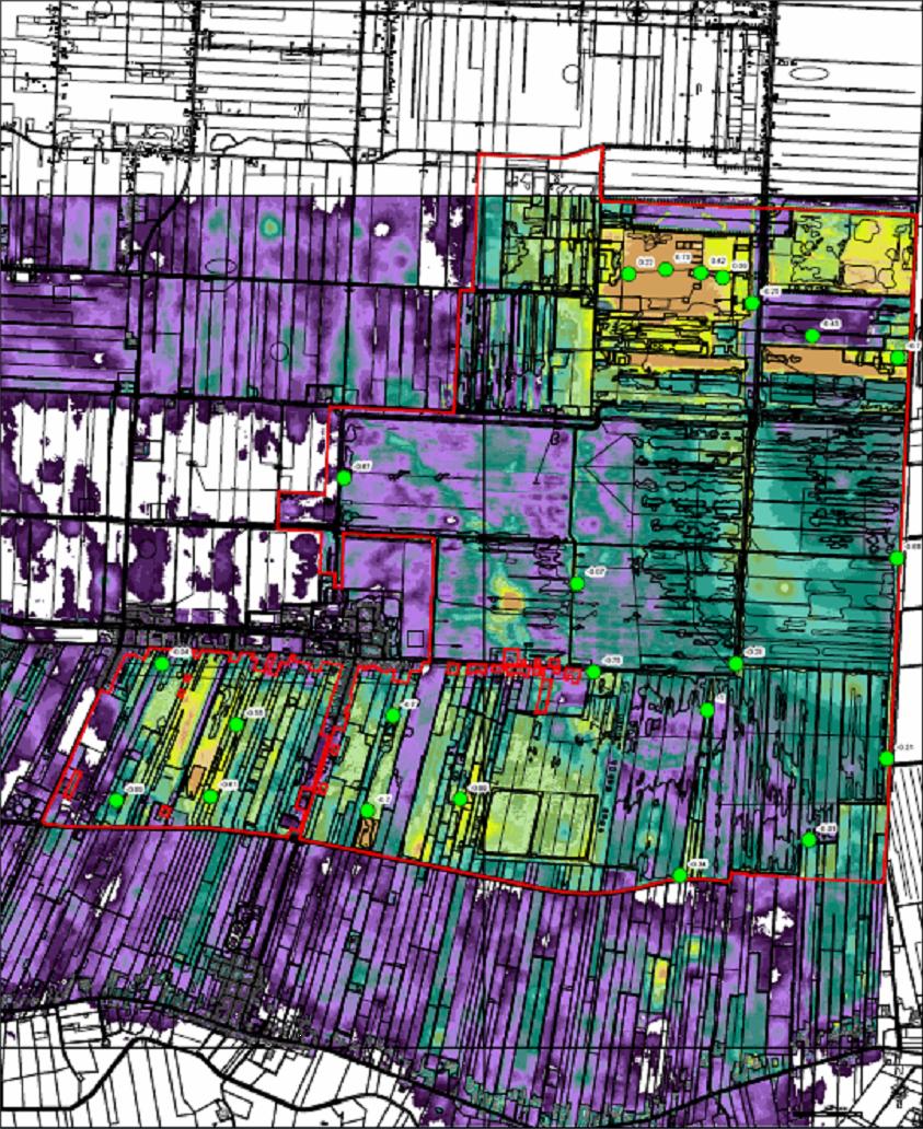 Original peat layer thickness map